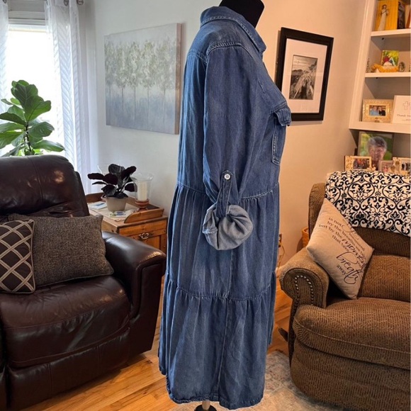 Velvet Heart Denim Dress - Picture 3 of 5